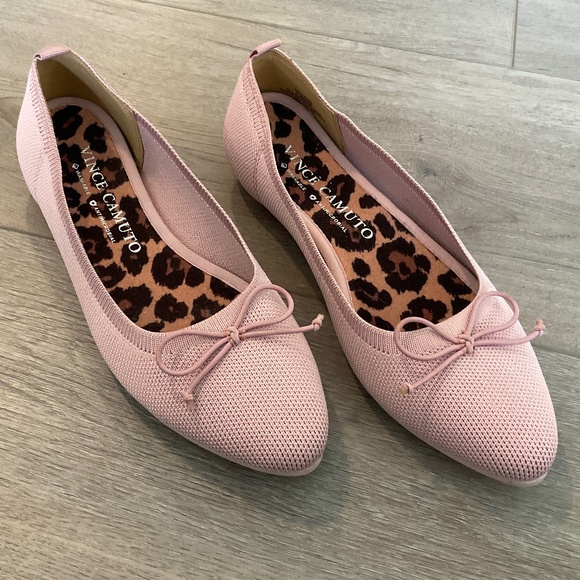 VINCE CAMUTO Flanna Knit Ballet Flats Mauve Size 7.5 - Picture 1 of 10